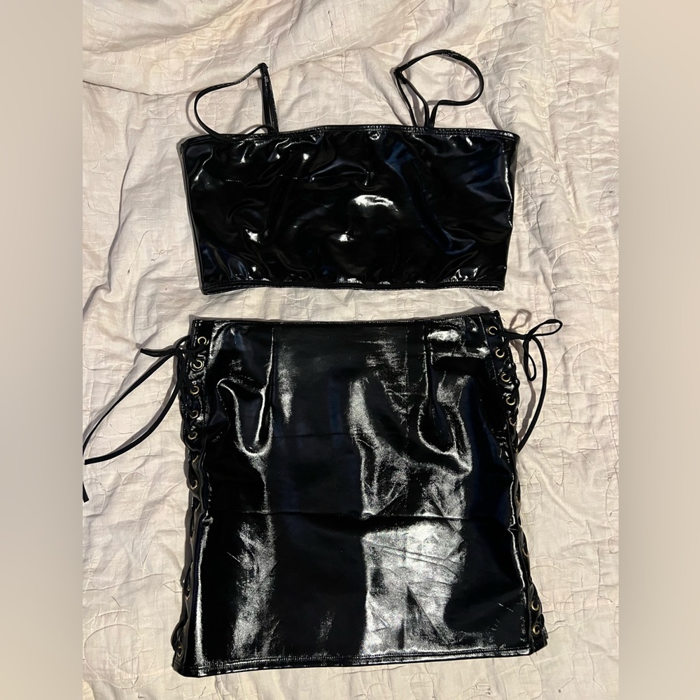 Rave Wonderland black vinyl 2 piece set